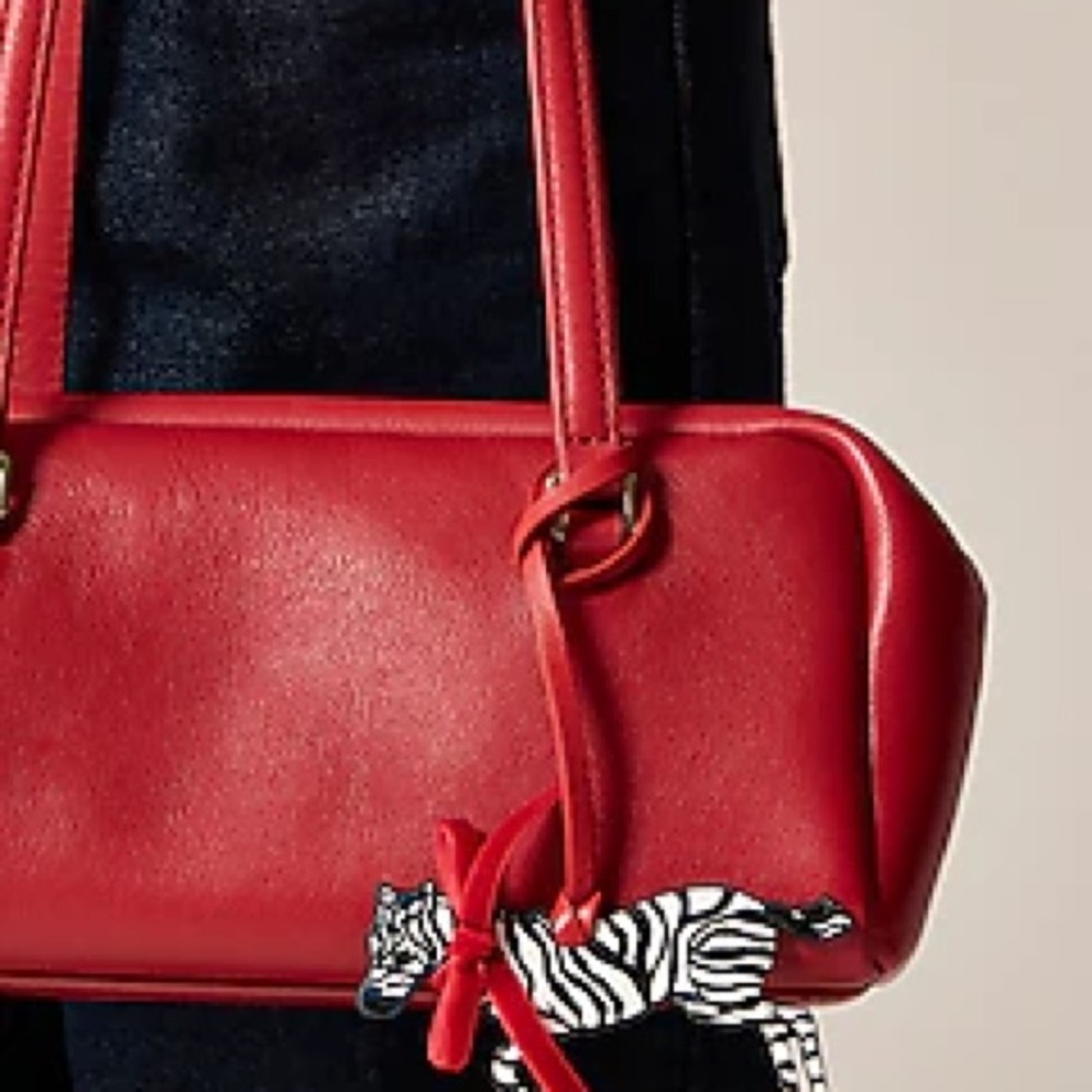 J. Crew Leather Zebra Bag Charm - Picture 2 of 4